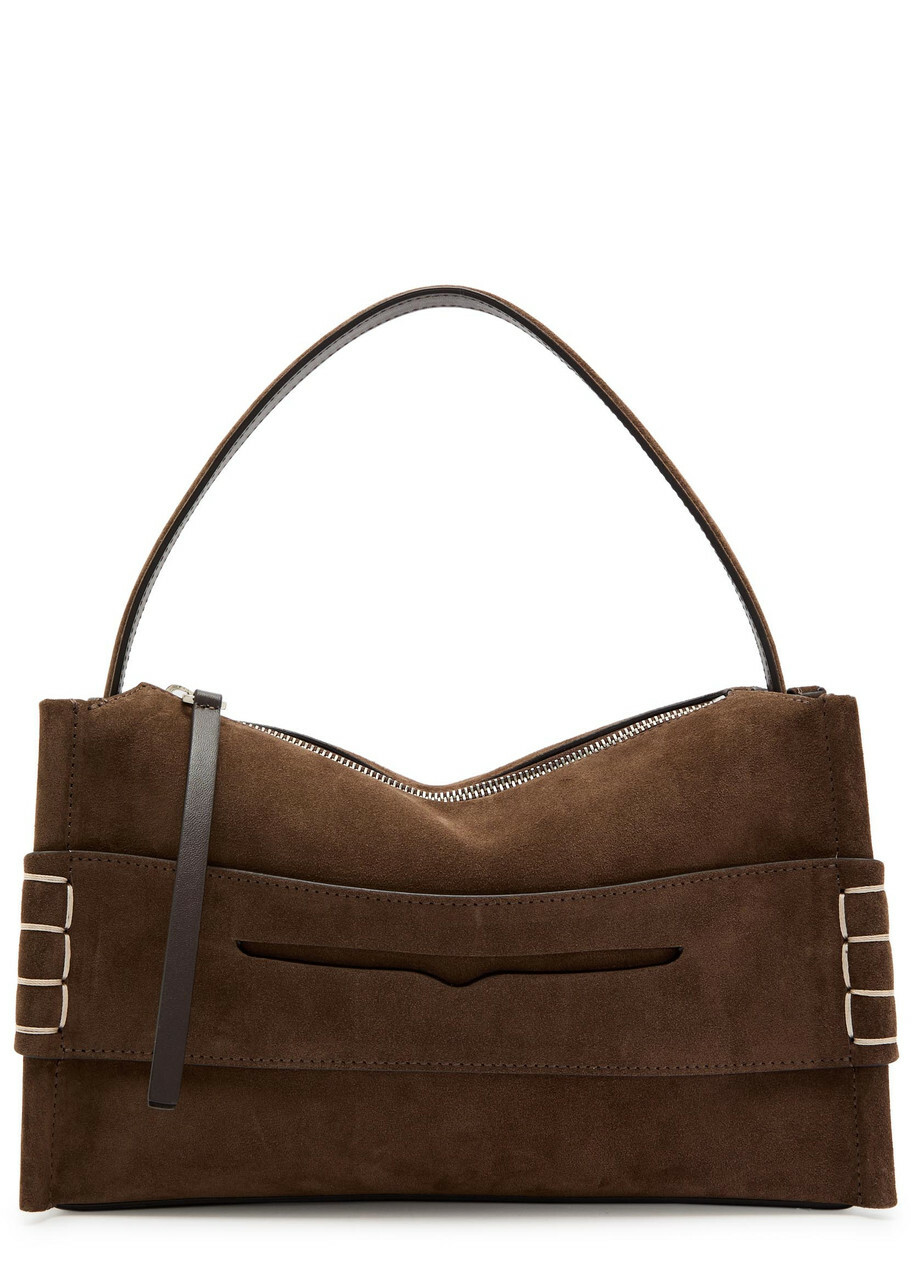JW Anderson Loafer Suede Shoulder bag - Brown - One Size