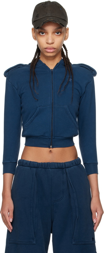 Photo: GREG ROSS Navy Shrunken Military Hoodie