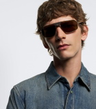 Cartier Eyewear Collection Santos De Cartier aviator sunglasses