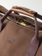 Bennett Winch - Logo-Embroidered Leather-Trimmed Cotton-Twill Suit Carrier and Holdall