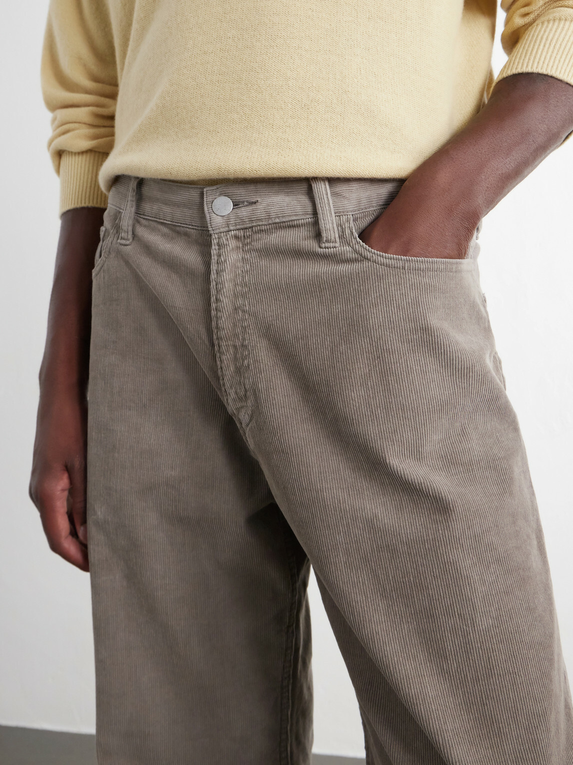 ssstein - Straight-Leg Cotton-Corduroy Trousers - Neutrals