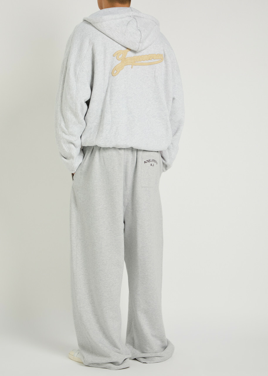 Acne Studios Logo-embroidered Cotton-blend Sweatpants Grey