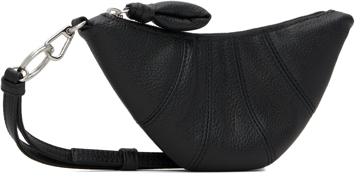 LEMAIRE Black Cross-Body Croissant Coin Pouch