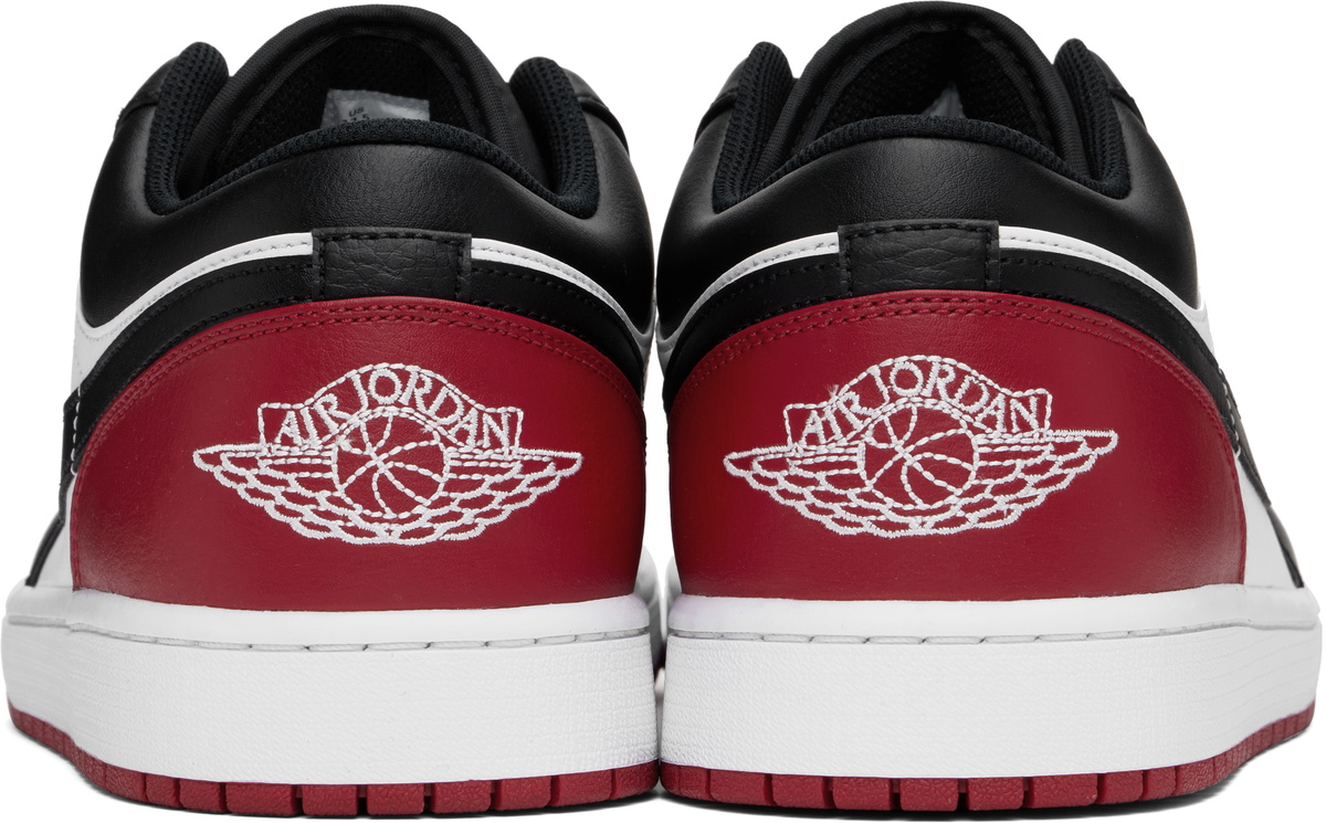 Nike Jordan Black & Red Air Jordan 1 Low Sneakers