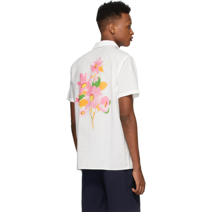Noah NYC White Watercolor Floral Shirt Noah NYC