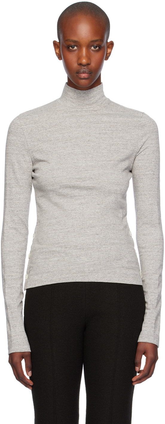 UMBER POSTPAST Gray Cotton Jersey Turtleneck