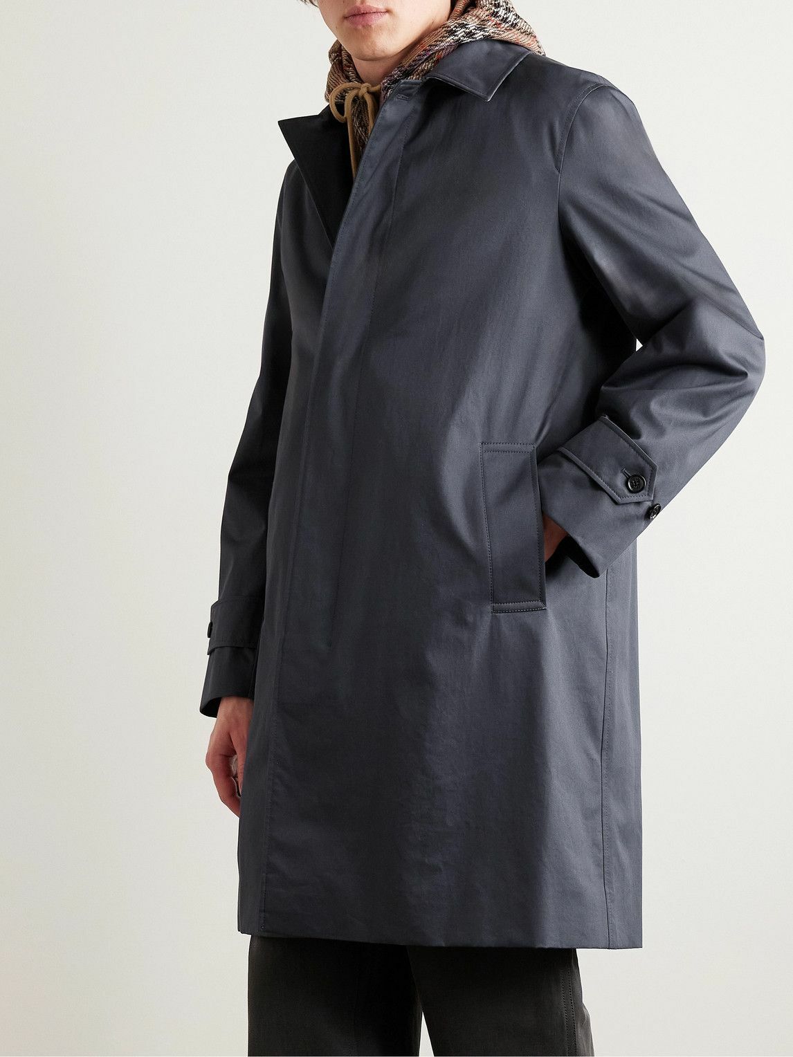 Burberry - Cotton-Gabardine Trench Coat - Blue
