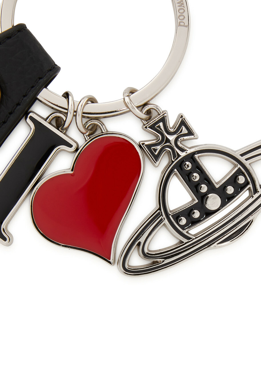 Vivienne Westwood I Love Orb Silver-plated Keyring - Black - One Size