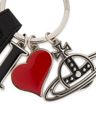 Vivienne Westwood I Love Orb Silver-plated Keyring - Black - One Size