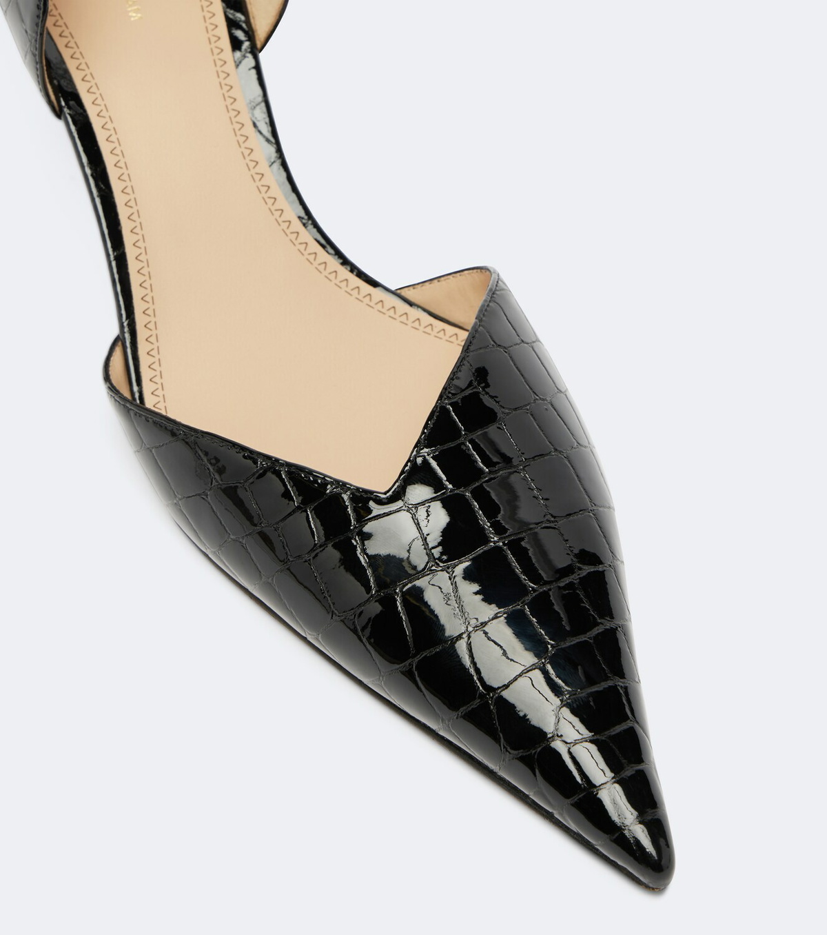 Victoria Beckham Victoria Angle D'Orsay croc-effect leather pumps