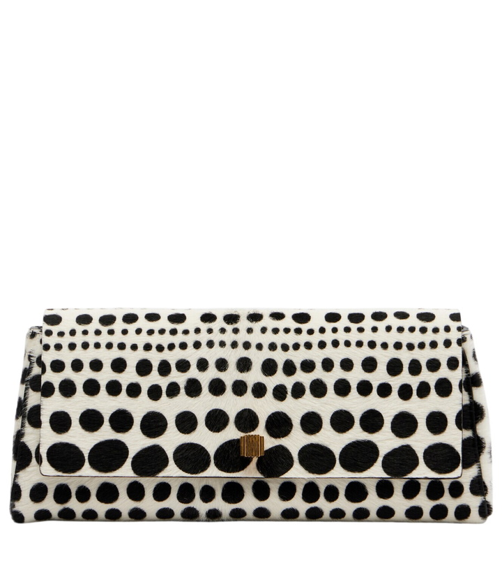 Photo: Khaite Audrey polka-dot calf hair clutch
