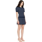 Sandy Liang Navy Tumi Sweater Minidress