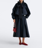Patou Shirred midi skirt