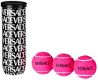 Versace Three-Pack Pink Logo Tennis Balls