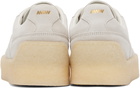 Hugo Off-White Suede Side Stripe Sneakers