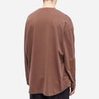 Undercover Men's Zip Detail Long Sleeve T-Shirt in Brown