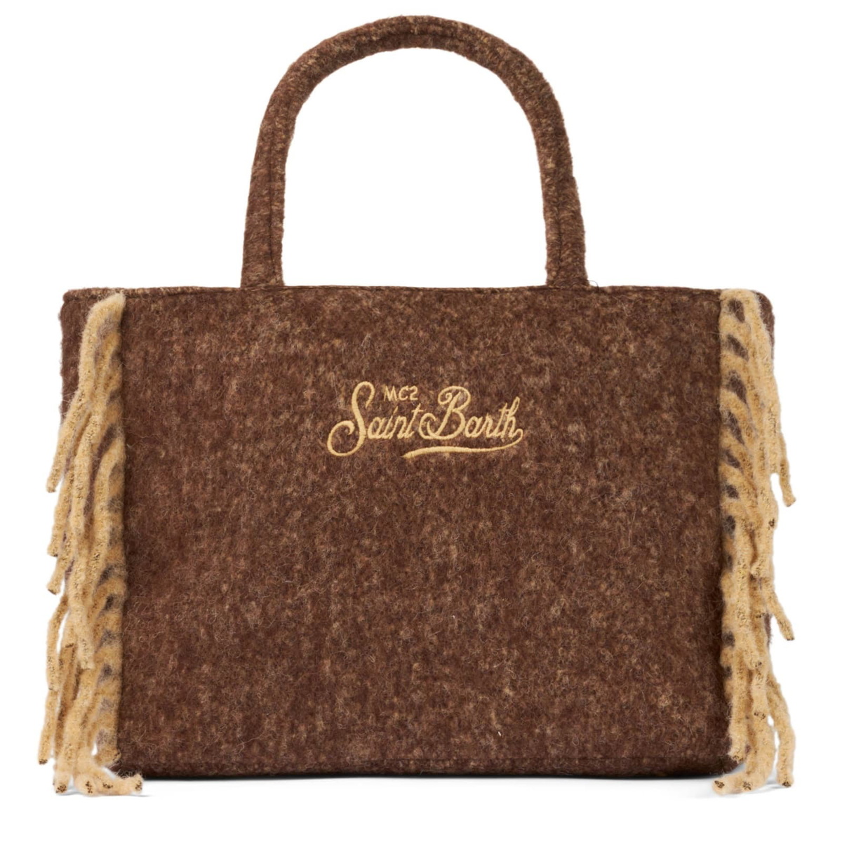 MC2 Saint Barth Vanity Blanket Brown Shoulder Bag With Fringes