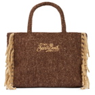 MC2 Saint Barth Vanity Blanket Brown Shoulder Bag With Fringes