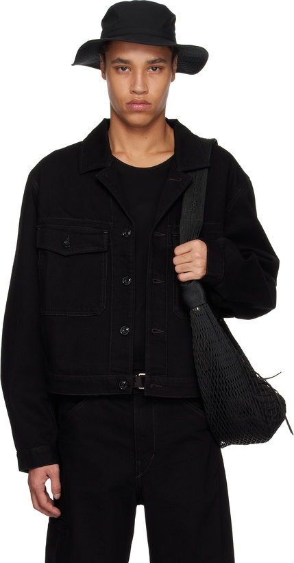 Photo: LEMAIRE Black Trucker Denim Jacket