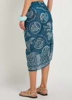 Alemais Lucky Printed Cotton Pareo - Blue - One Size