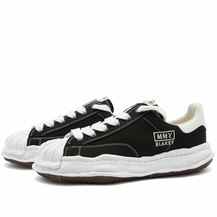 Photo: Maison MIHARA YASUHIRO Men's Blakey Low Original Sole Canvas Sneak Sneakers in Black