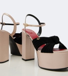 Valentino Garavani Crasher satin-trimmed suede platform sandals