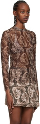Anne Isabella Brown Recycled Polyethylene Blouse