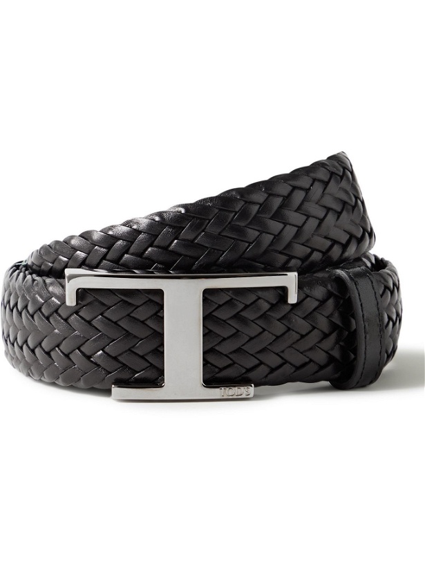 Photo: TOD'S - 3cm Woven Leather Belt - Black