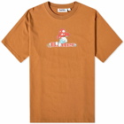 Butter Goods x The Smurfs Lazy Logo T-Shirt in Oak Brown