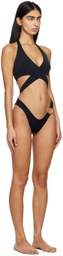 Louisa Ballou Black Starburst One-Piece Swimsuit