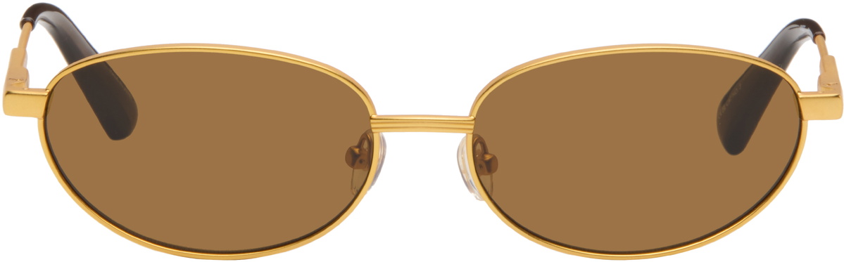 JACQUEMUS Gold 'The Alba' Sunglasses