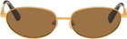 JACQUEMUS Gold 'The Alba' Sunglasses