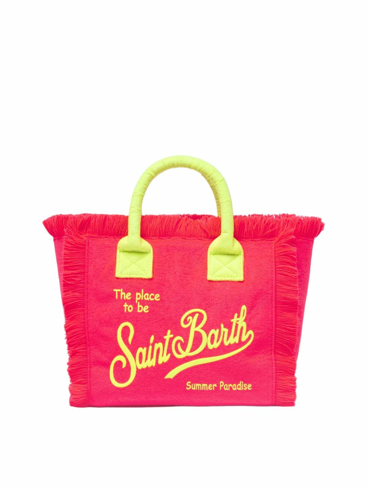 MC2 Saint Barth Fluo Pink Terry Embossed Colette Sponge Handbag