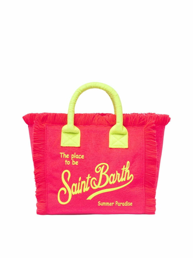 Photo: MC2 Saint Barth Fluo Pink Terry Embossed Colette Sponge Handbag