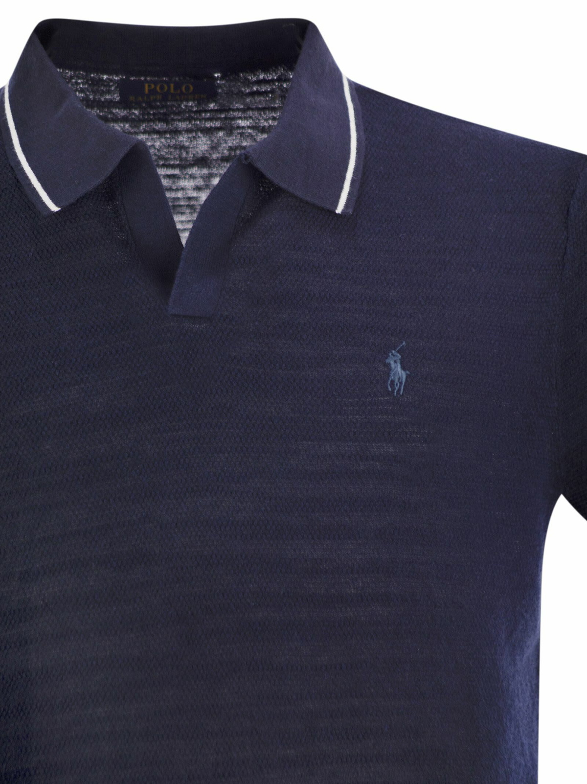 Tシャツ・カットソー Ralph Lauren Textured cotton and linen jersey Polo Ralph Lauren Textured Cotton And Linen Jersey Polo