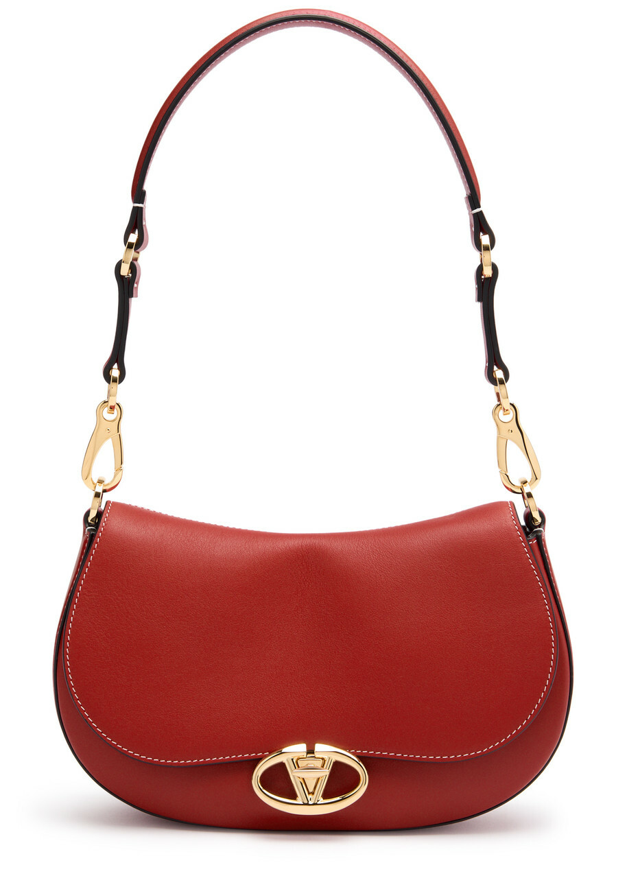 Valentino Garavani Ohval Medium Leather Shoulder bag - Red