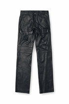 Diesel Leather pants with utility pockets - Pants Mens in Black