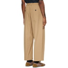 Studio Nicholson Tan Shire Cotton Pleated Trousers