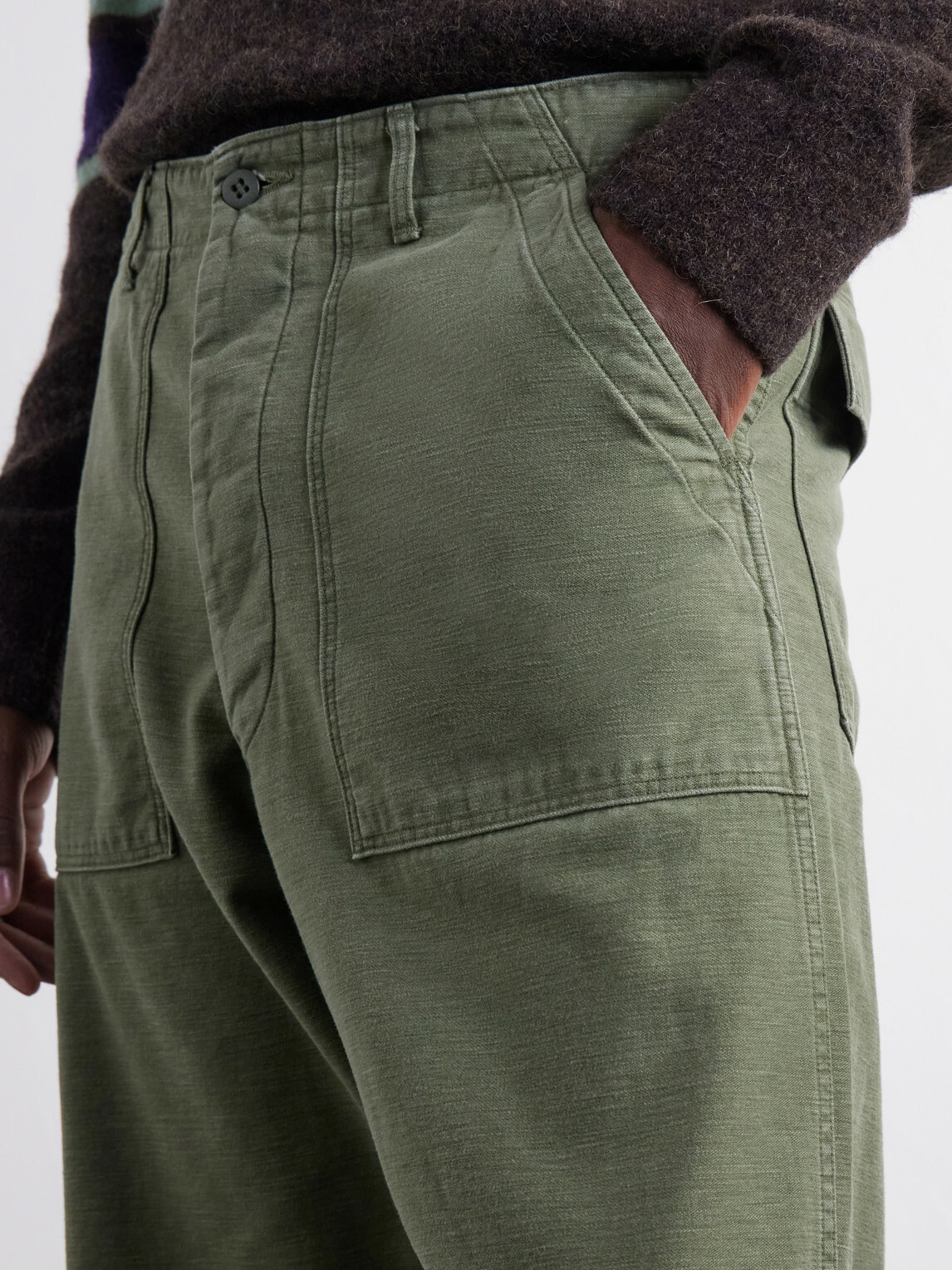 OrSlow - Straight-Leg Cotton-Canvas Trousers - Green