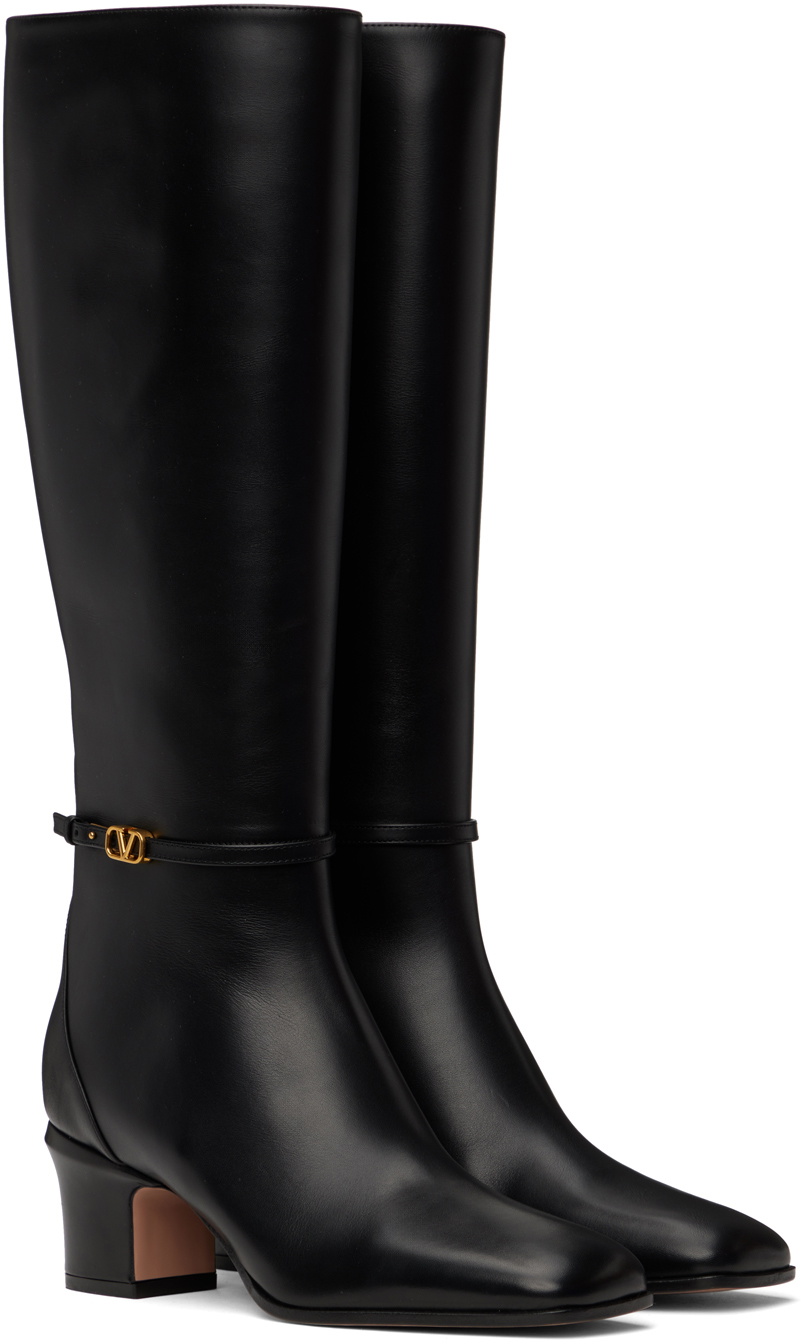 Valentino Garavani Black Leather Boots