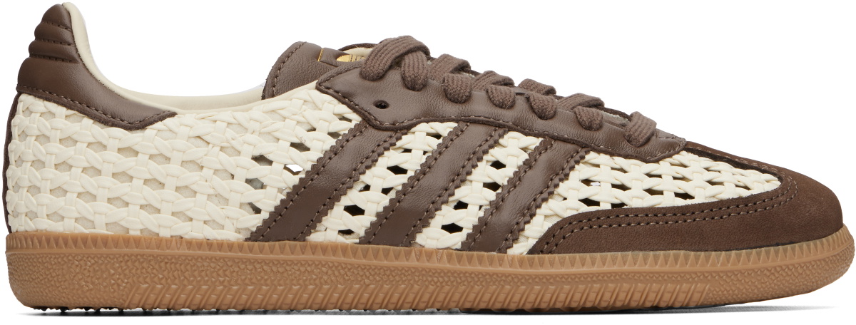 adidas Originals Off-White & Brown Samba OG Sneakers