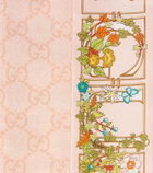 Gucci Floral silk twill scarf