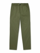 Oliver Spencer - Ashdown Straight-Leg Cotton-Twill Drawstring Trousers - Green
