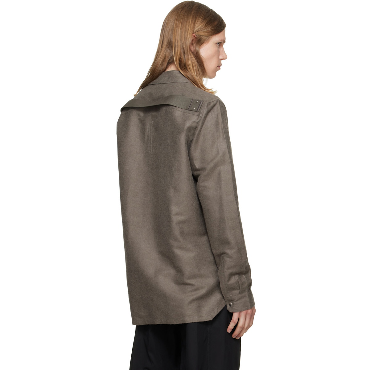Rick Owens Gray Tower Overshirt
