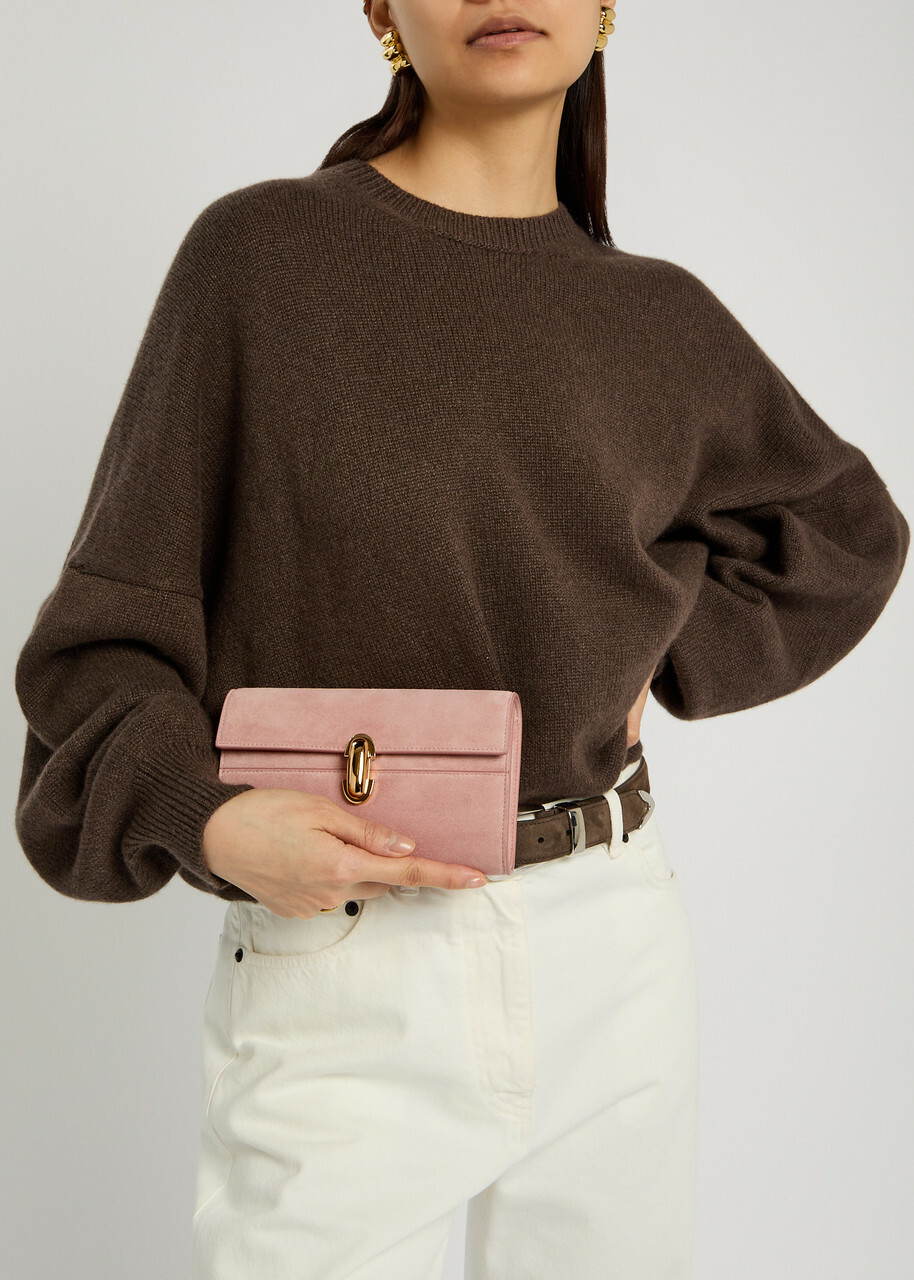 Savette Symmetry Mini Suede Cross-body bag - Pink - One Size