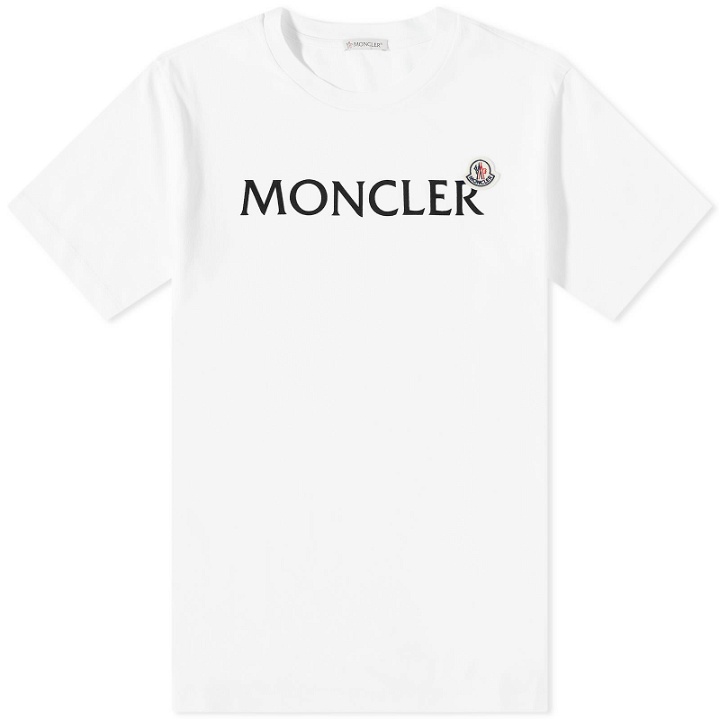 Photo: Moncler Men's Text Logo T-Shirt in White