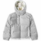 Moncler Men's Tarentaise Sherpa Lined Flannel Down Jacket in Grey