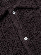 Séfr - Myles Pointelle-Knit Cotton-Blend Cardigan - Brown