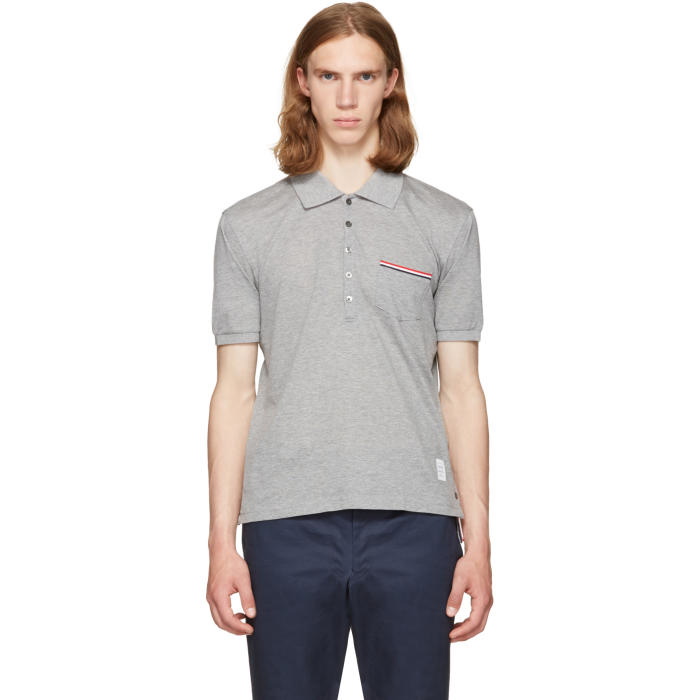 Photo: Thom Browne Grey Pocket Polo