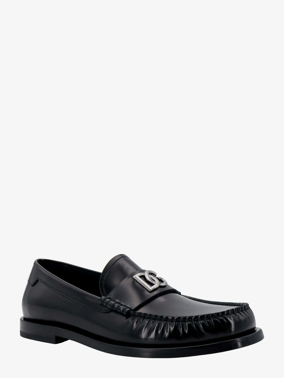 【関税＆送料込み】Dolce & Gabbana Black Calfskin Loafer Wi Brushed calfskin loafers in Black for Men | Dolce&Gabbana® US